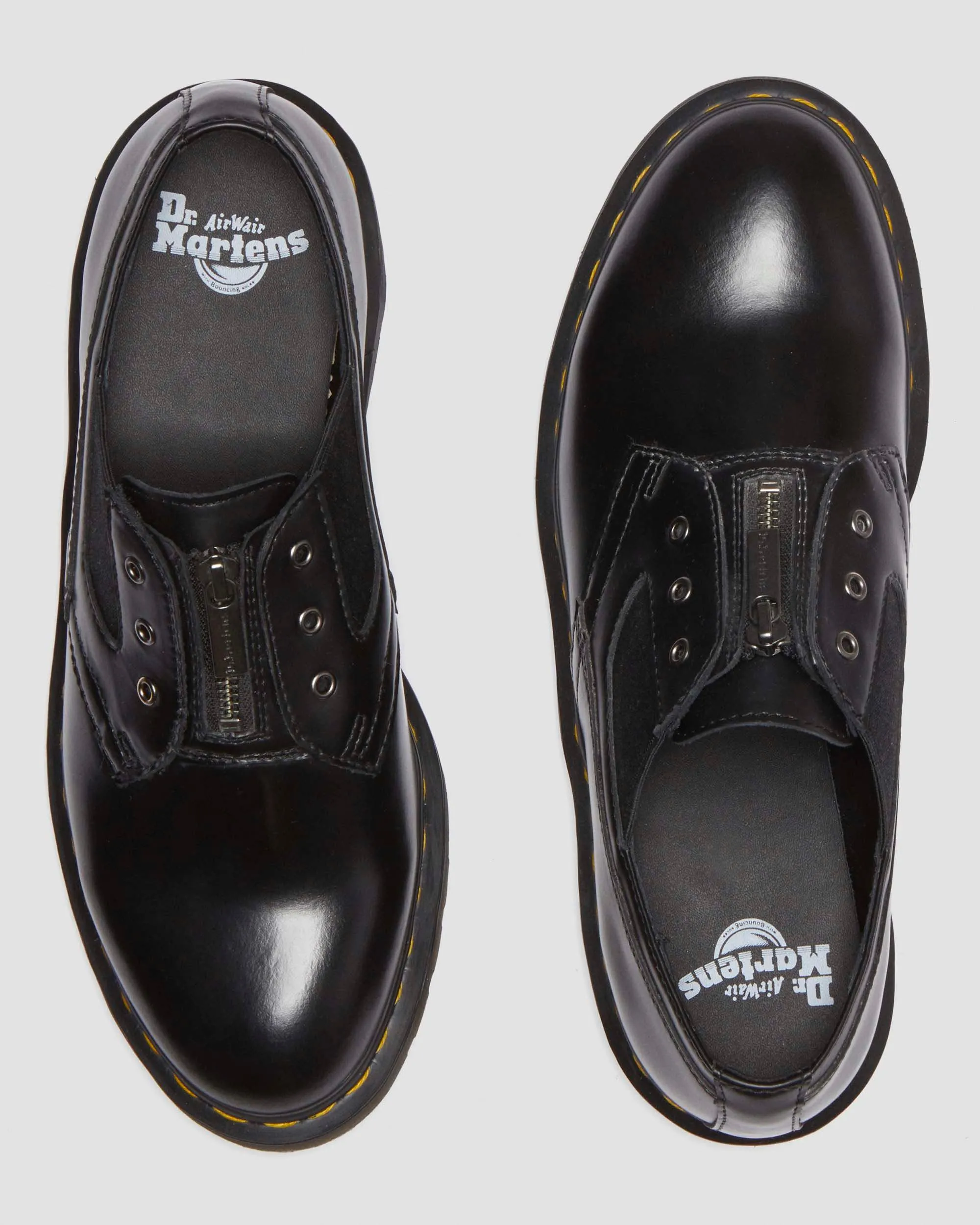 1461 Gusset Polished Smooth Leather Oxford Shoes