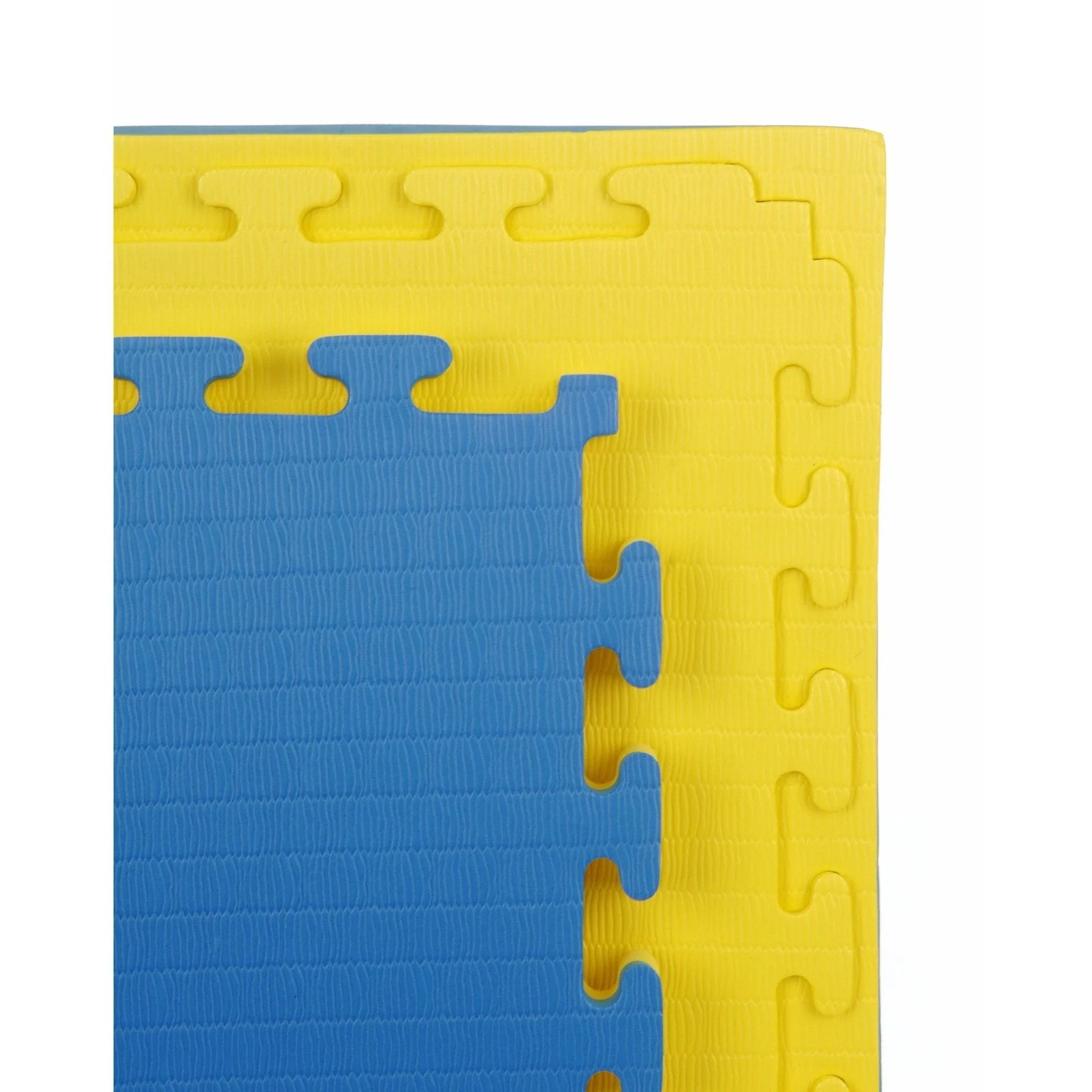 40mm Tatami 1m x 1m Premium Yellow & Blue Jigsaw Mats