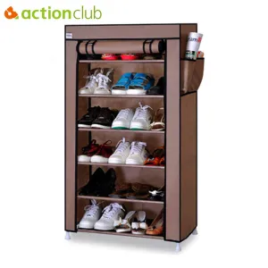 Actionclub Thick Non-woven Multi-layer Shoe Cabinet Dustproof Creative DIY Assembly Storage Shoe Rack Shoe Organizer Shelves