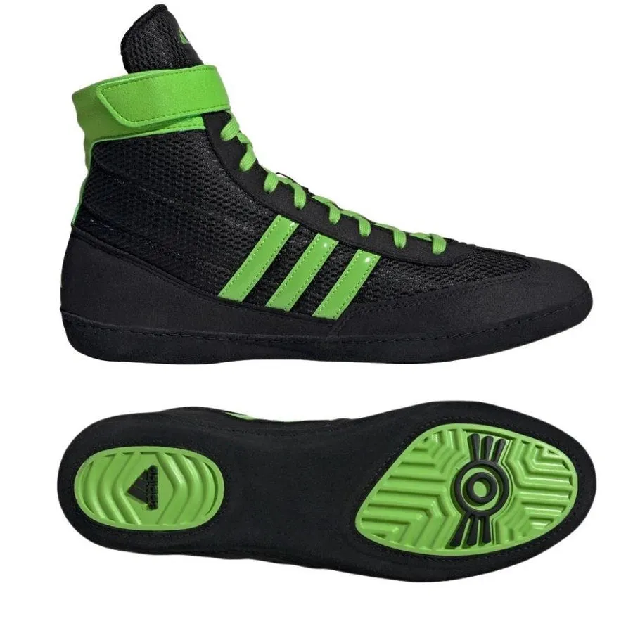 adidas Combat Speed 4 2024 Wrestling Shoes Boots Black Green