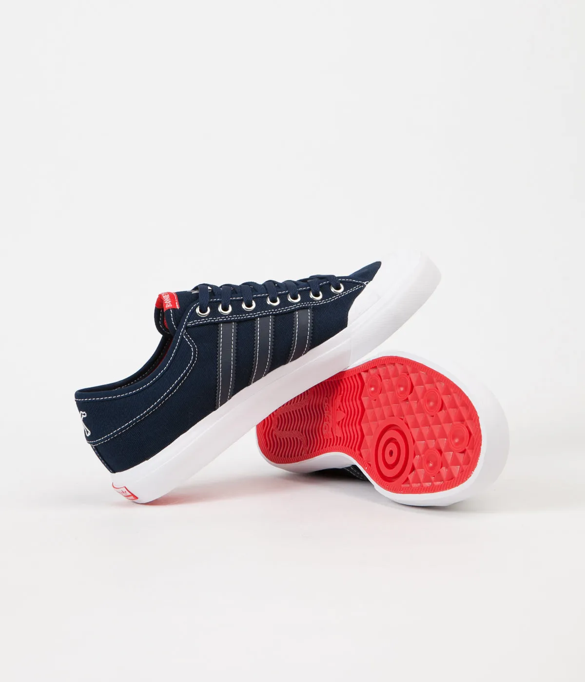 Adidas x Bonethrower Matchcourt Shoes - Collegiate Navy / White / Red