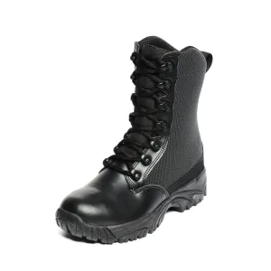 [ALL MUST GO CLEARANCE SALES] ALTAI® 8" Black Waterproof Tactical Boots with Leather Toe (MFT100)