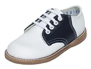 Amilio Kid's Leather Saddle Oxford Shoe