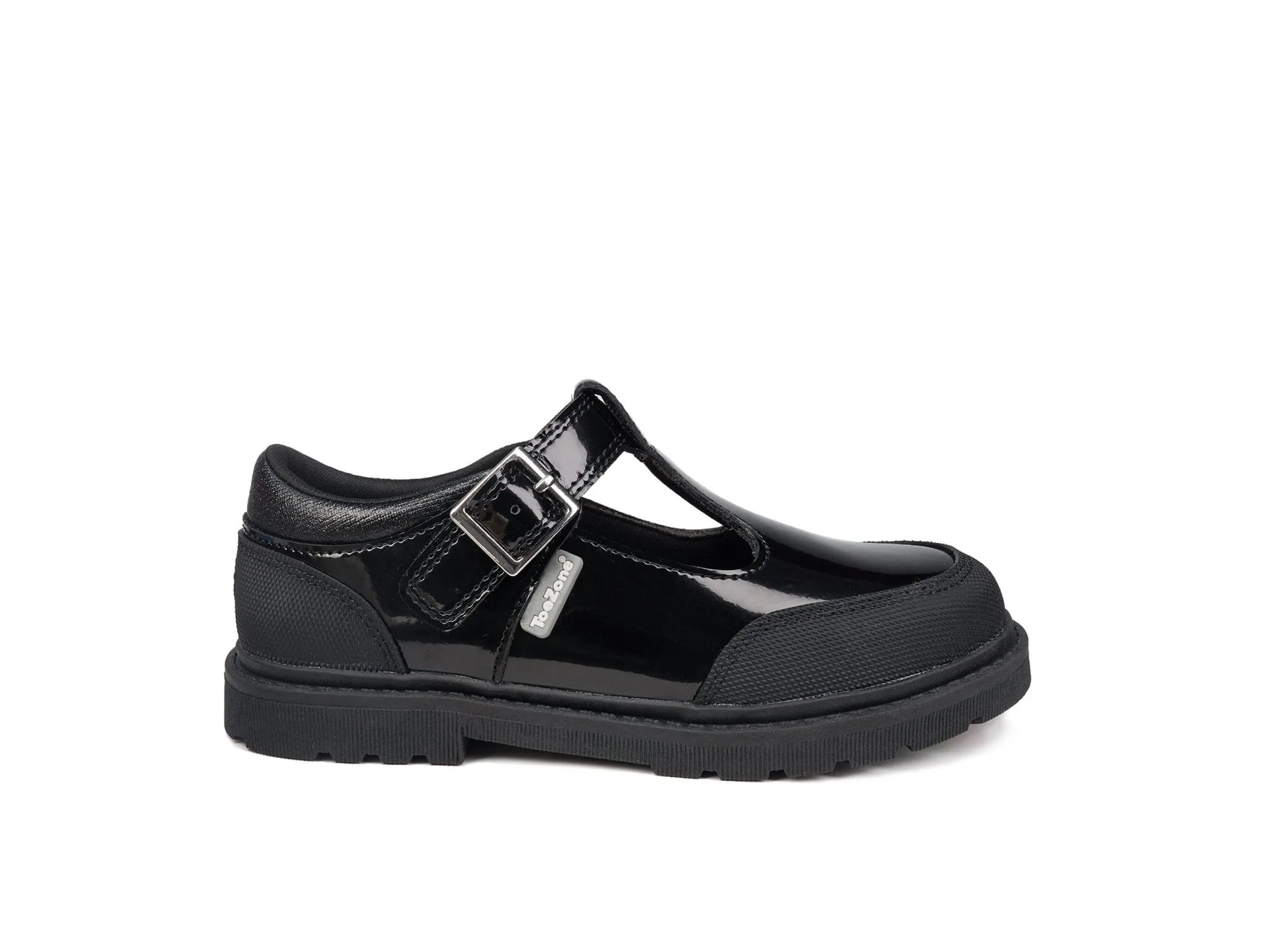 ANA - Patent T Bar Rubber Toe Cap Shoes