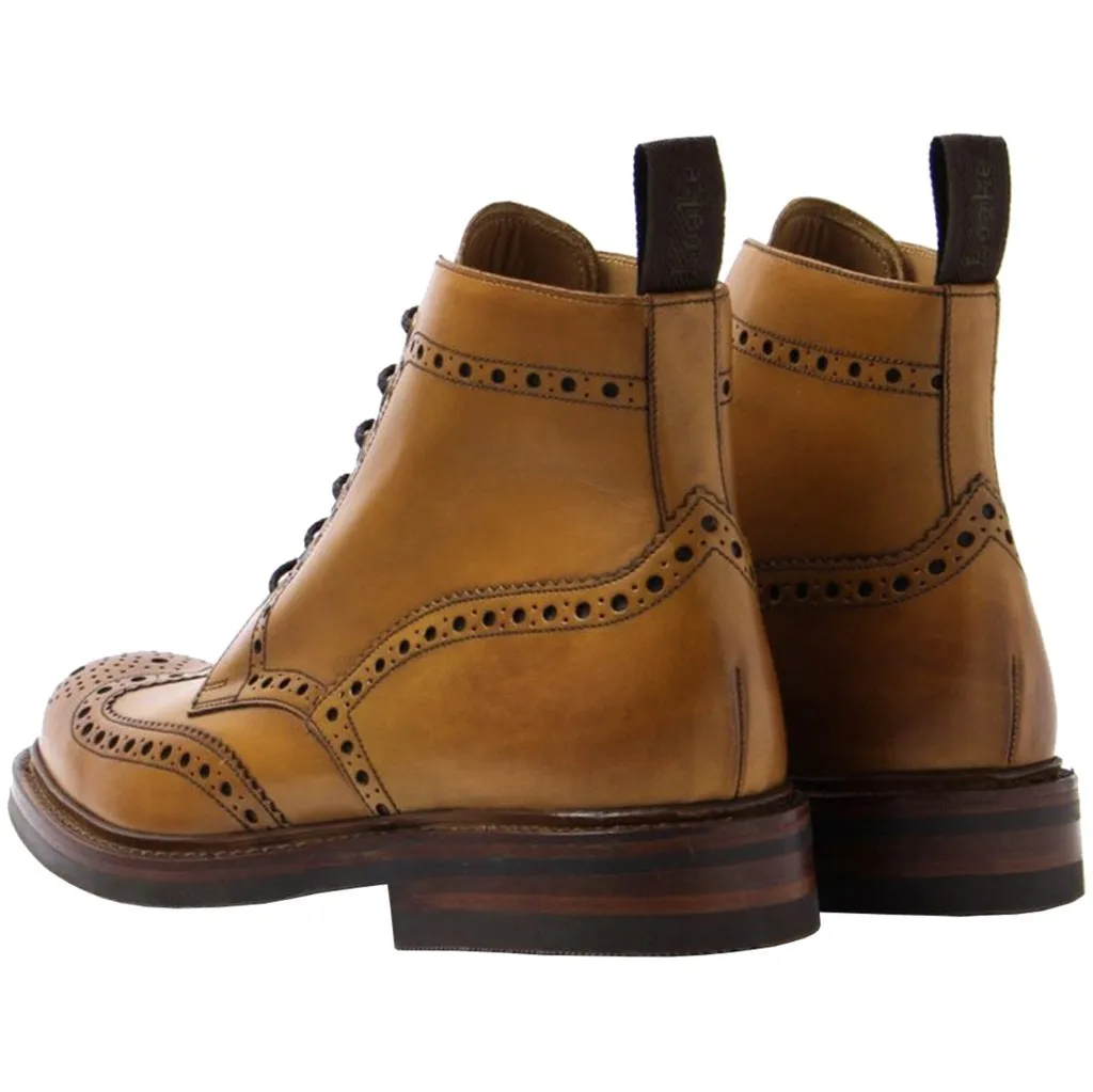 Bedale Burnished Leather Men's Brogue Derby Boots