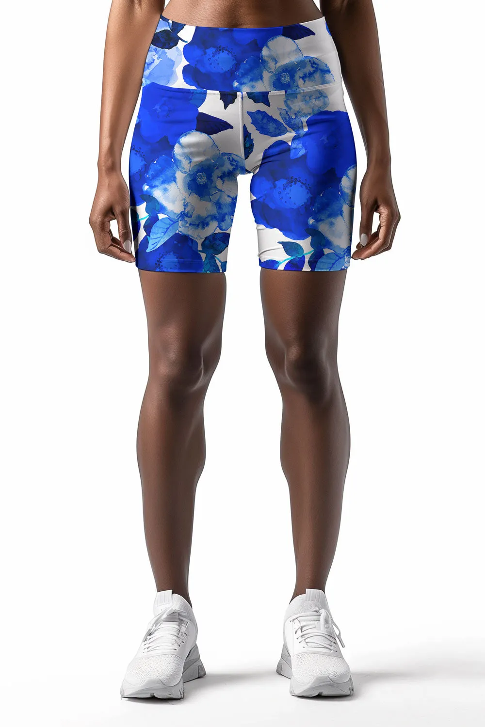 Blue Blood Karen Floral Performance Yoga Biker Shorts - Women