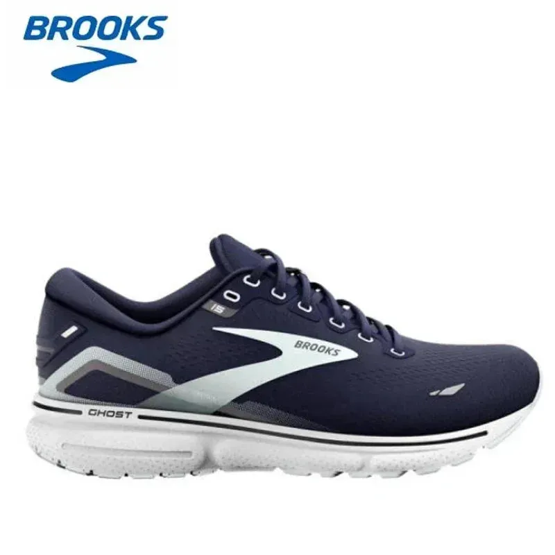 BROOKS Ghost 15 Black Ebony Running Shoes Women Men Long-Distance Road Sport Training Casual Sneakers