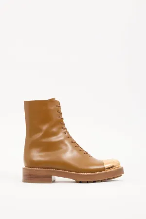 Brown Leather Riccardo Cap Toe Boot