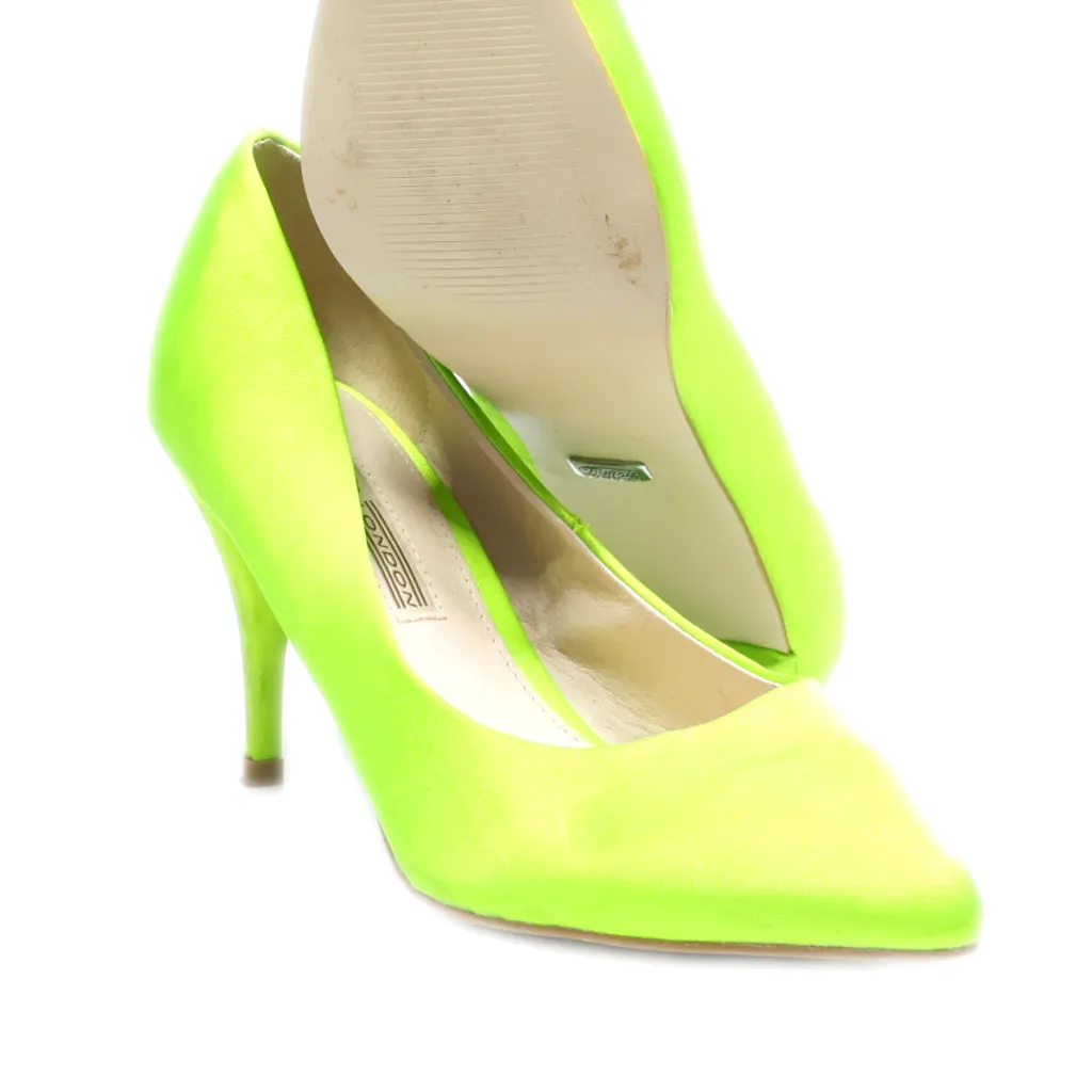 Buffalo High-Heel Shoes Fabric Green Colour For Women