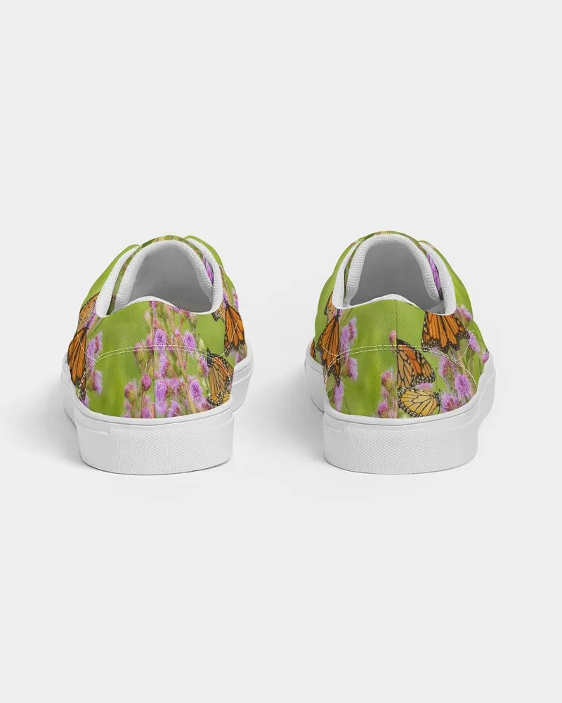 Butterfly Paradise Art Shoes Women's Lace Up Canvas Shoe