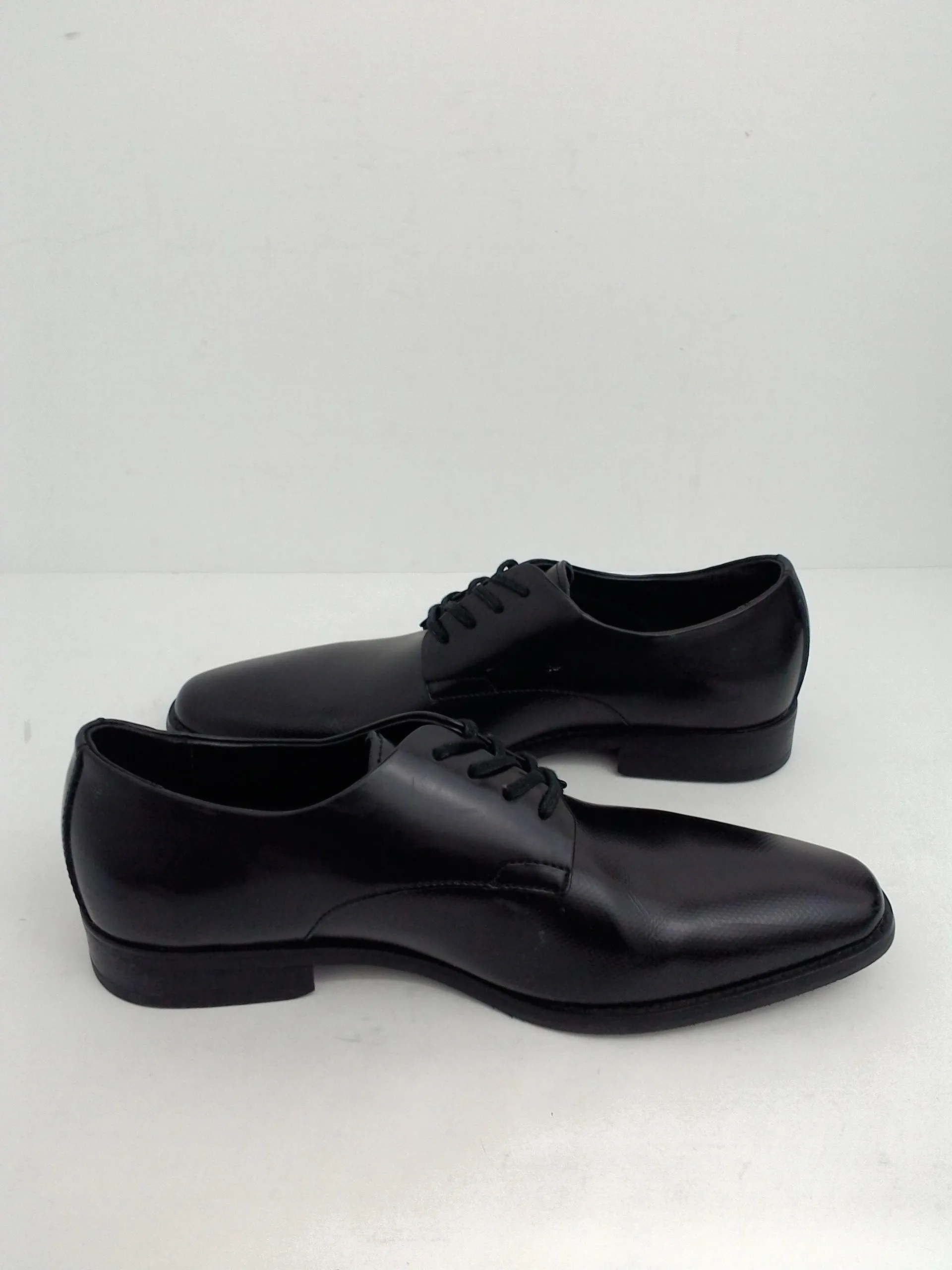 Calvin Klein Men's Dillinger Crust Leather Oxford, Black Leather, Size 9 M