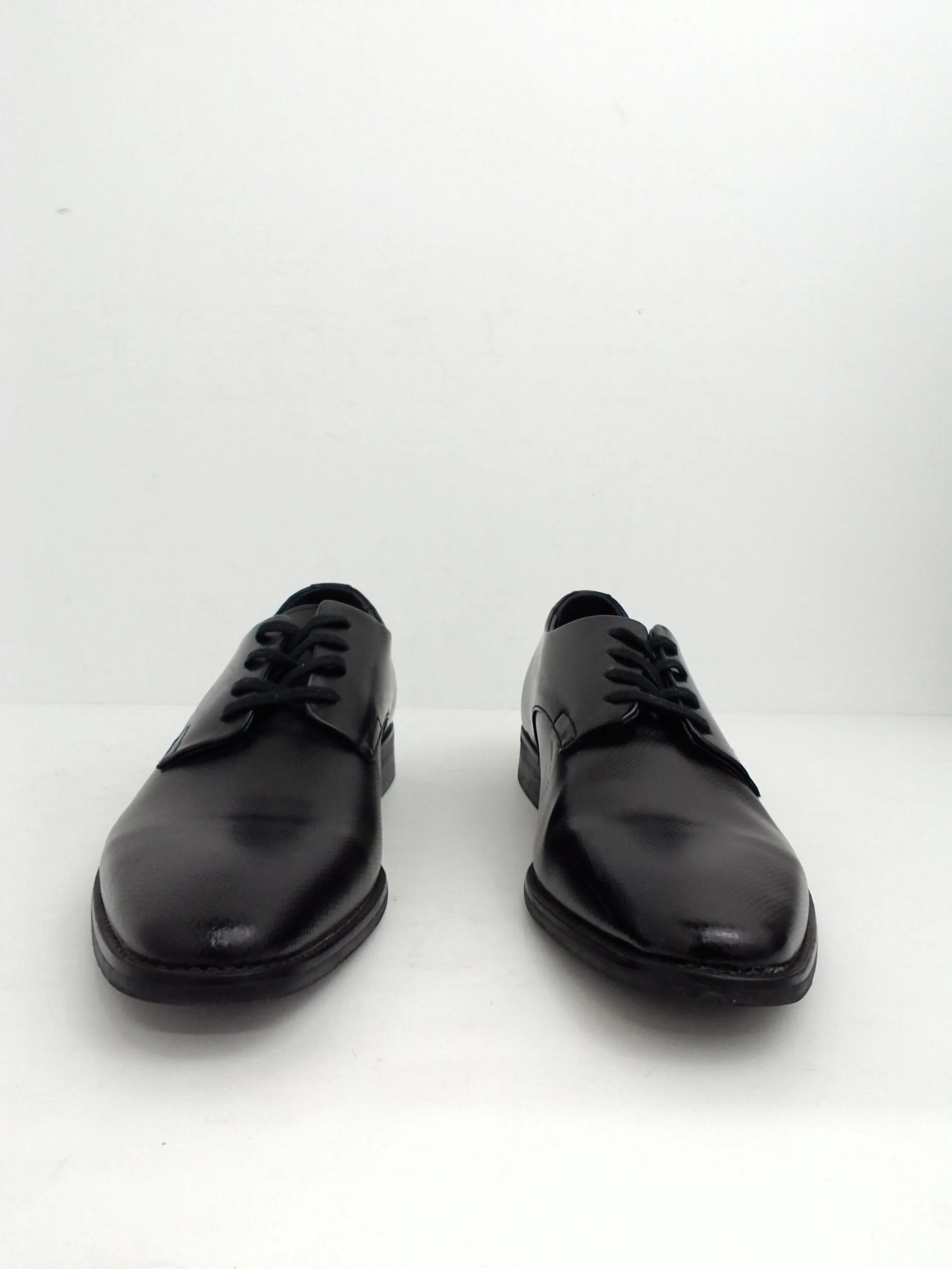 Calvin Klein Men's Dillinger Crust Leather Oxford, Black Leather, Size 9 M