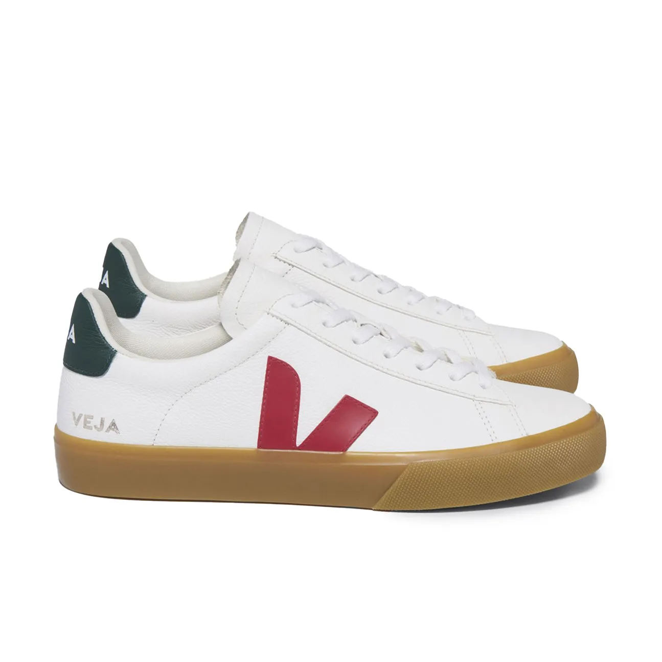 Campo Chromefree Leather Trainer - White Pekin Poker Natural