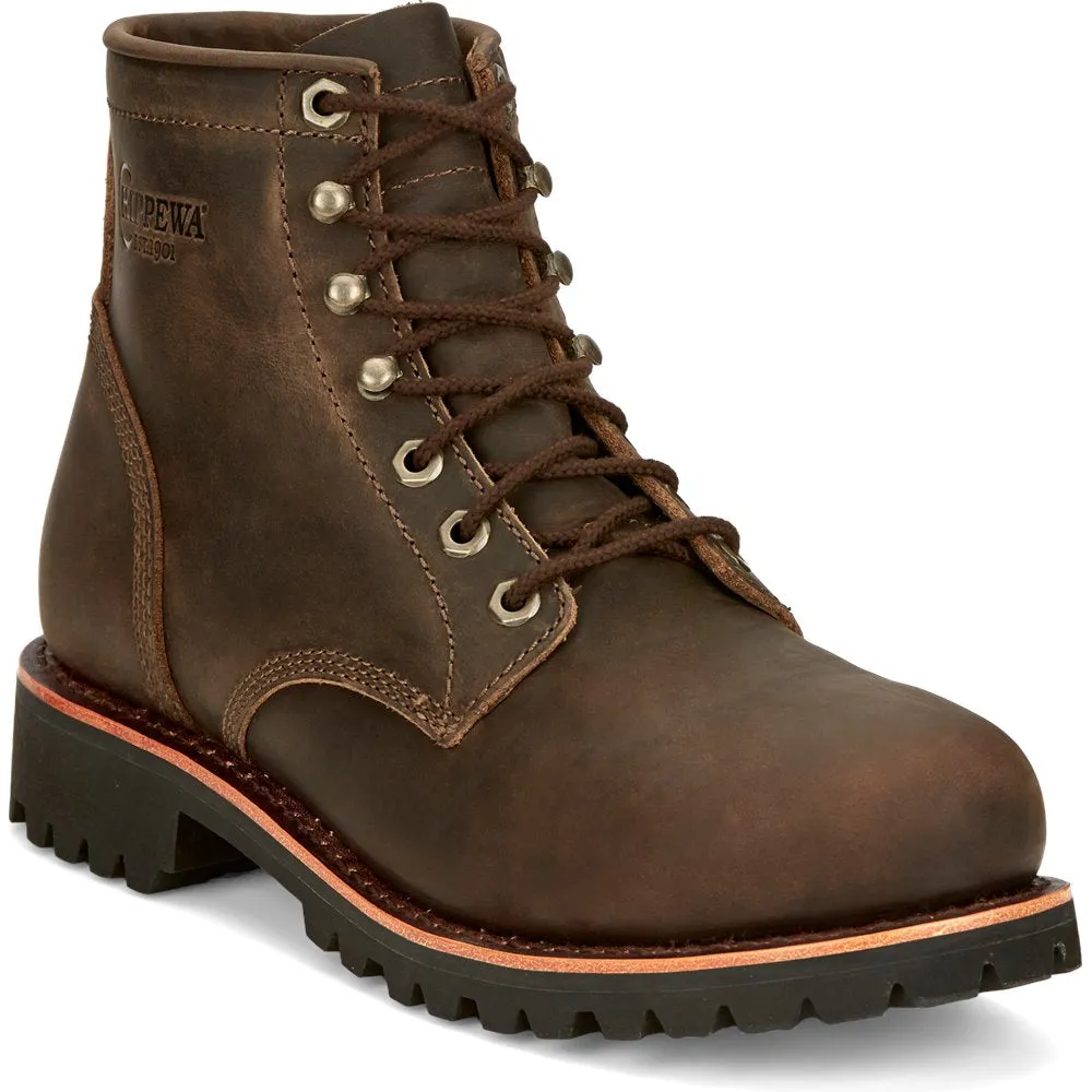 Chippewa Men's Classic 2.0 6" Steel Toe Work Boot - Brown - NC2081