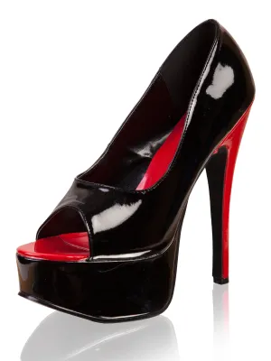 Classic Open Toe Platform Pumps