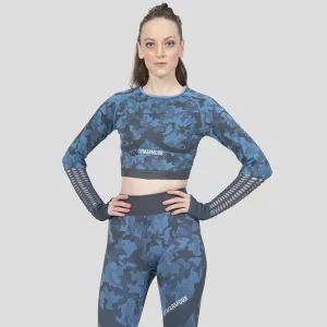 Combat Crop Top (Blue Shade)