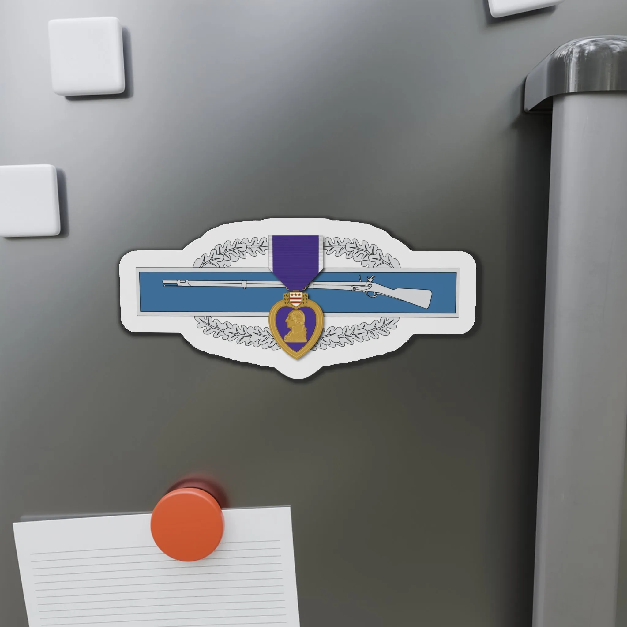 Combat Infantry Badge (CIB) and Purple Heart Die-Cut Magnets