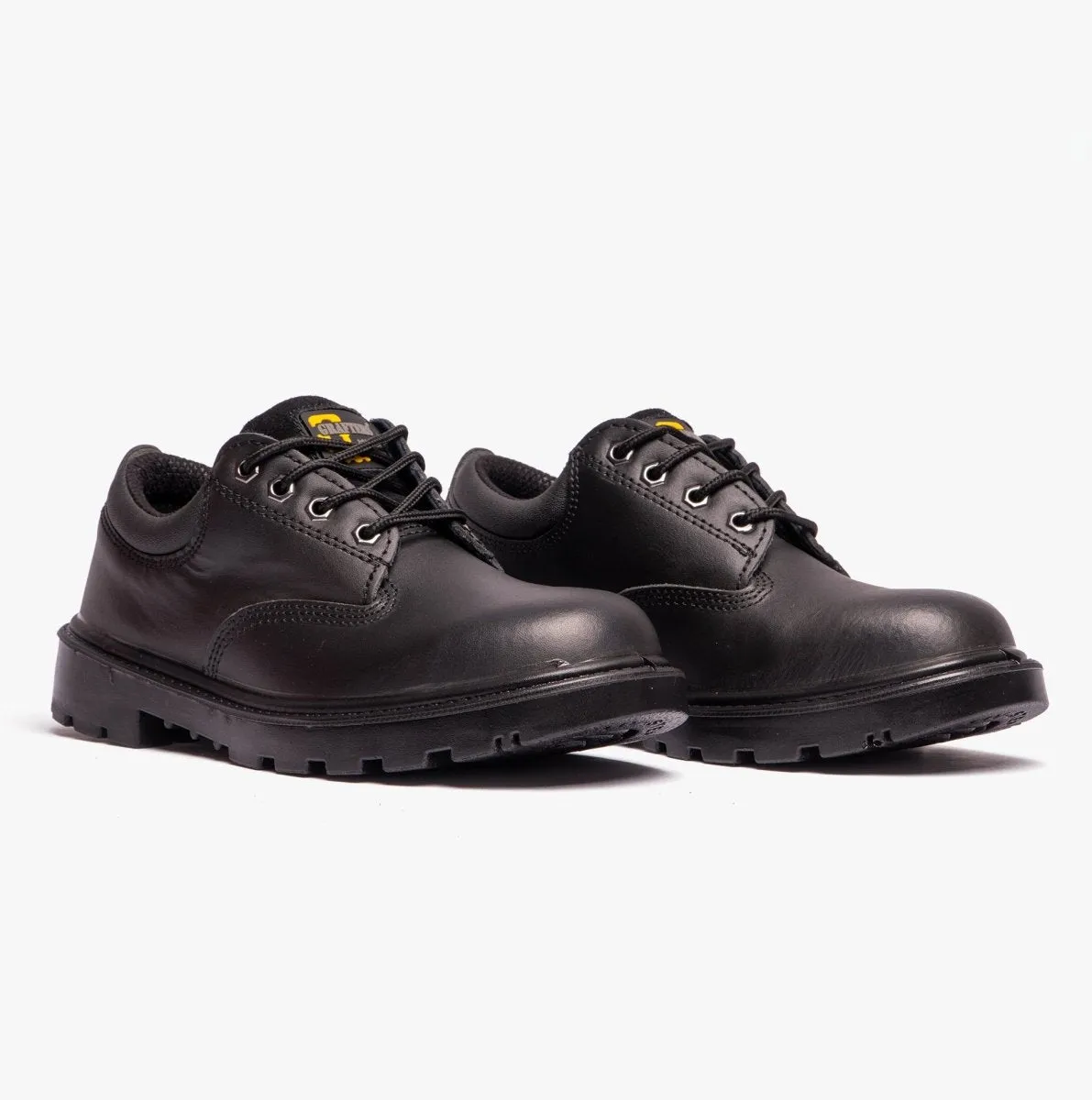 CONTRACTOR Unisex Leather Safety Shoes Black