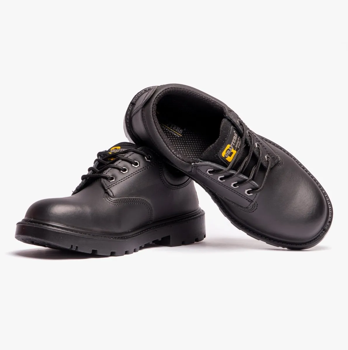 CONTRACTOR Unisex Leather Safety Shoes Black