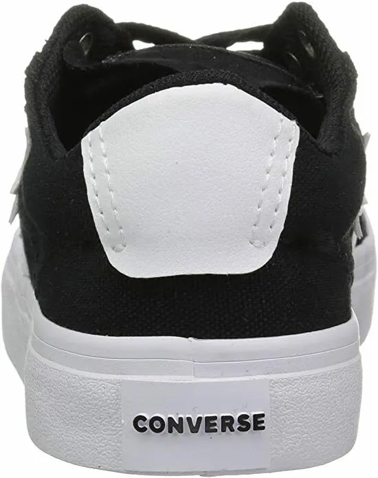 Converse Courtland Ox 361818 Kid's Black/White Canvas Preschool Shoes AMRS527