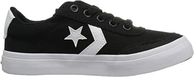 Converse Courtland Ox 361818 Kid's Black/White Canvas Preschool Shoes AMRS527