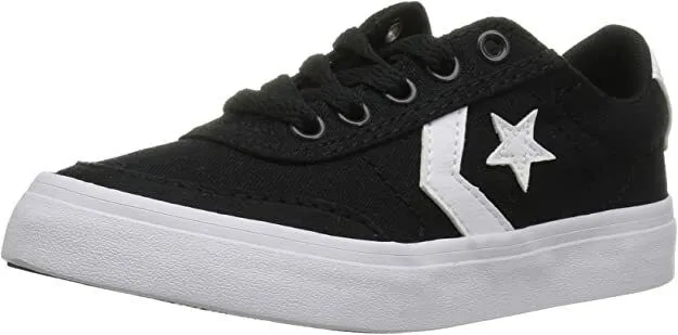 Converse Courtland Ox 361818 Kid's Black/White Canvas Preschool Shoes AMRS527