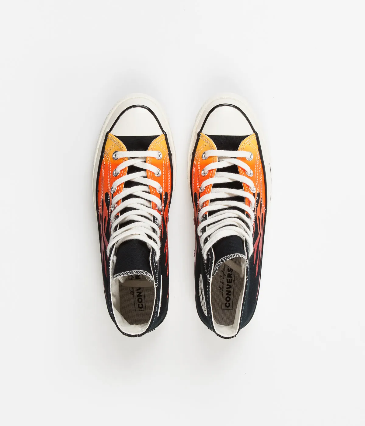 Converse CTAS 70's Hi Archive Print Remixed Shoes - Black / Enamel Red / Bold Mandarin