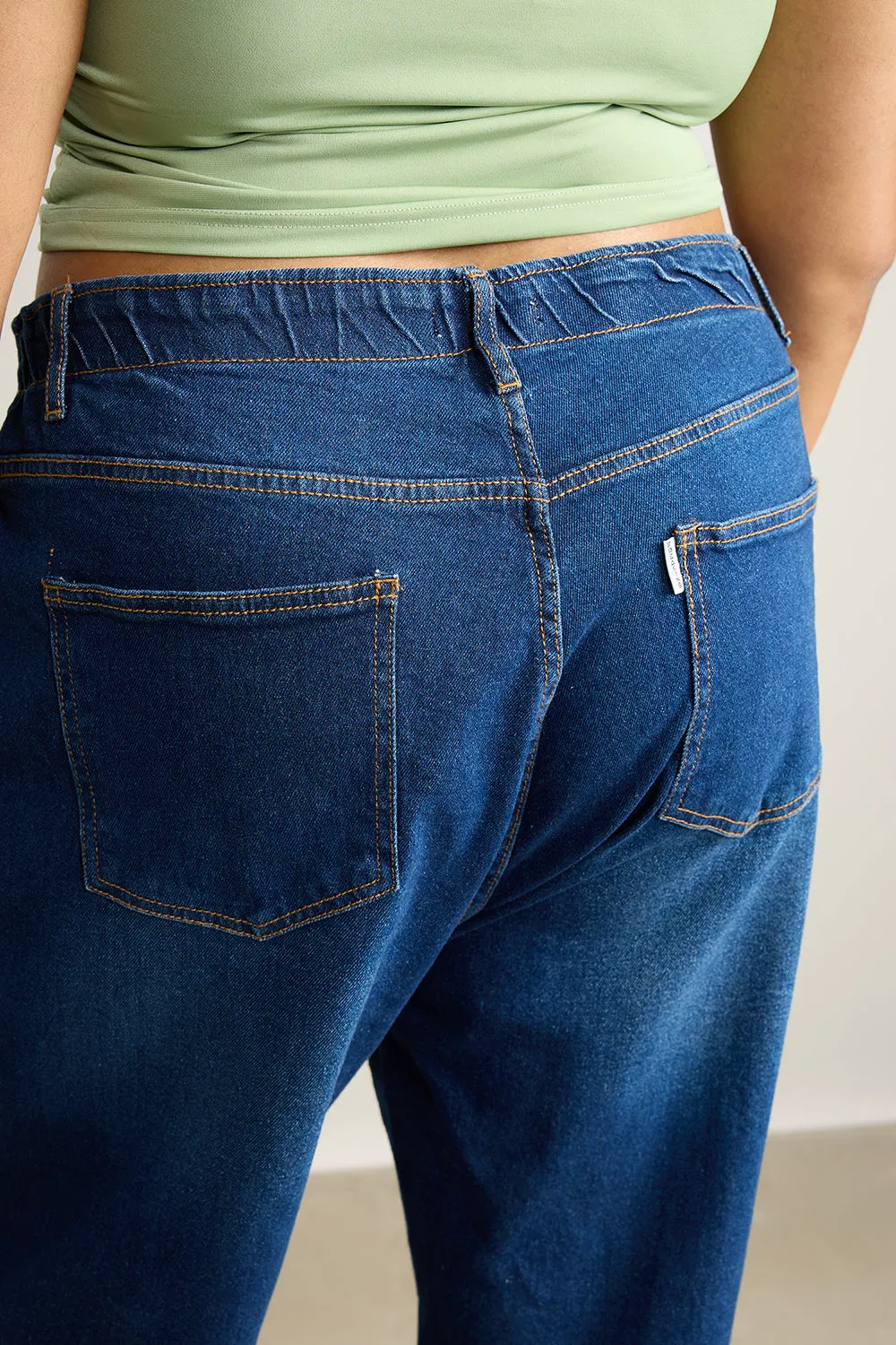 Denim Daze Elasticated Mom Jeans