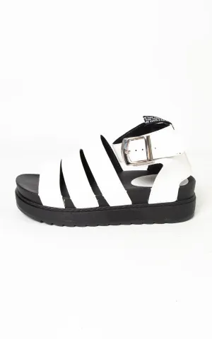 Dot Platform Sandals | White