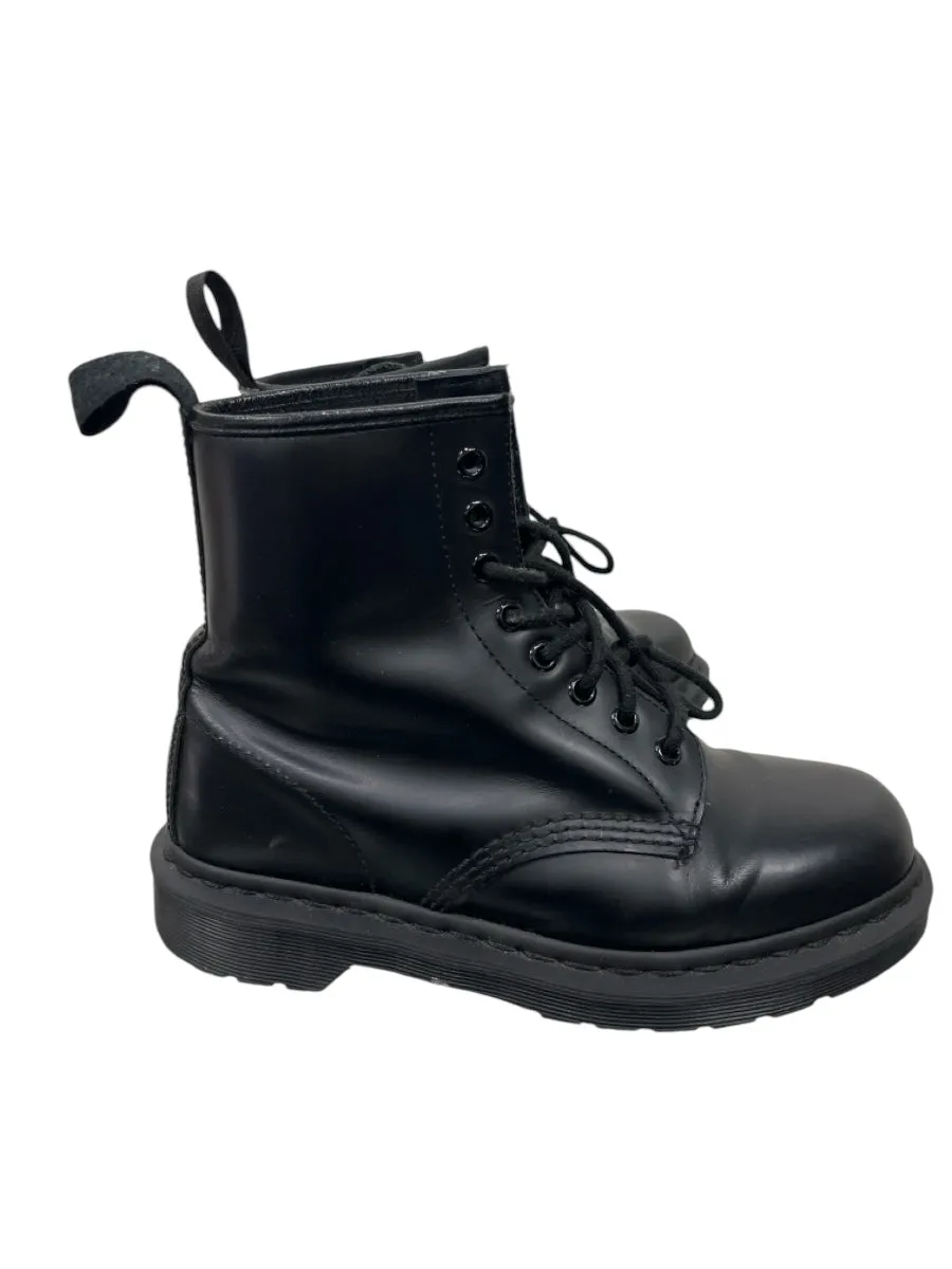 Dr Marten Shoe Size 7 Black Leather Combat Laces Boots