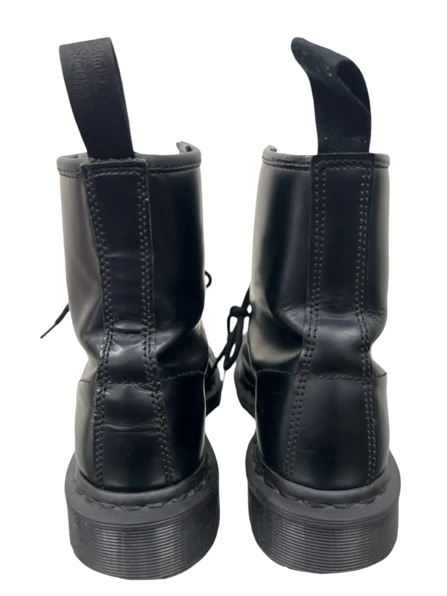 Dr Marten Shoe Size 7 Black Leather Combat Laces Boots