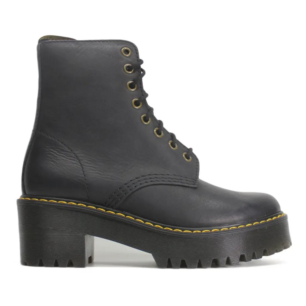 Dr.Martens Womens Boots Shriver Hi Lace-Up Ankle Combat Leather - UK 4