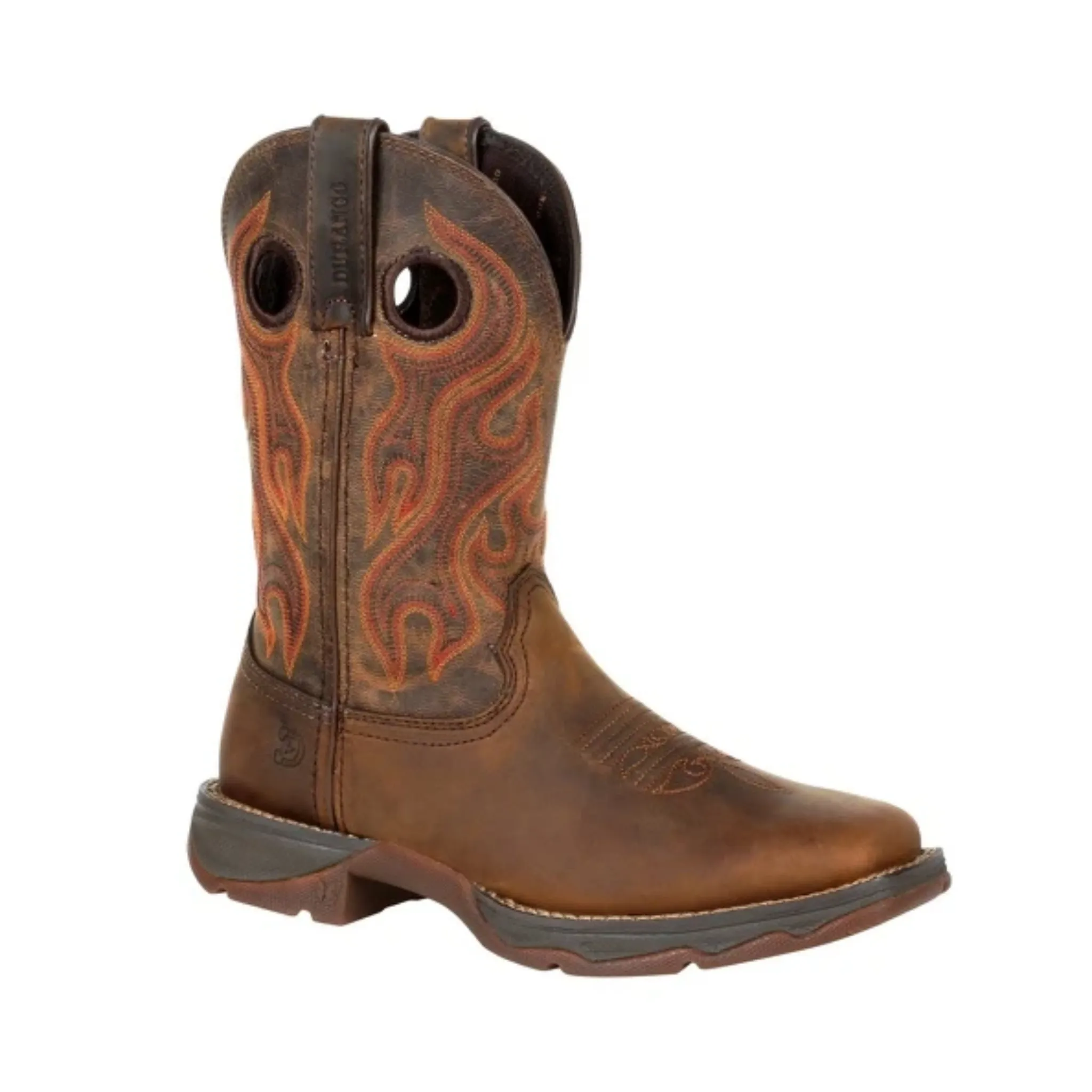 DURANGO WOMEN'S BROWN SQUARE TOE WESTERN WORK BOOT - DRD0395