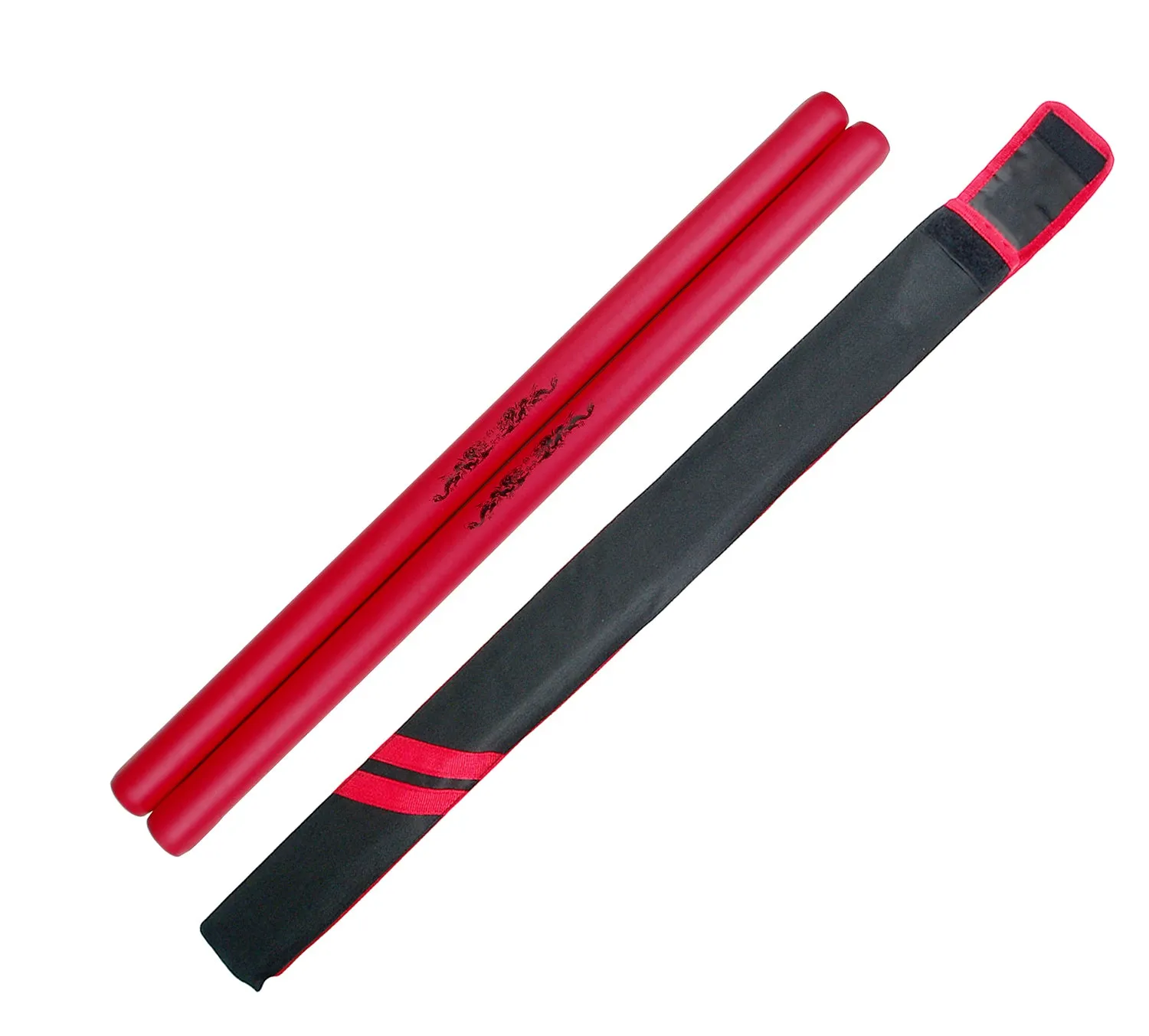 Escrima Stick, Foam Padded, Thick, Red (Pair)