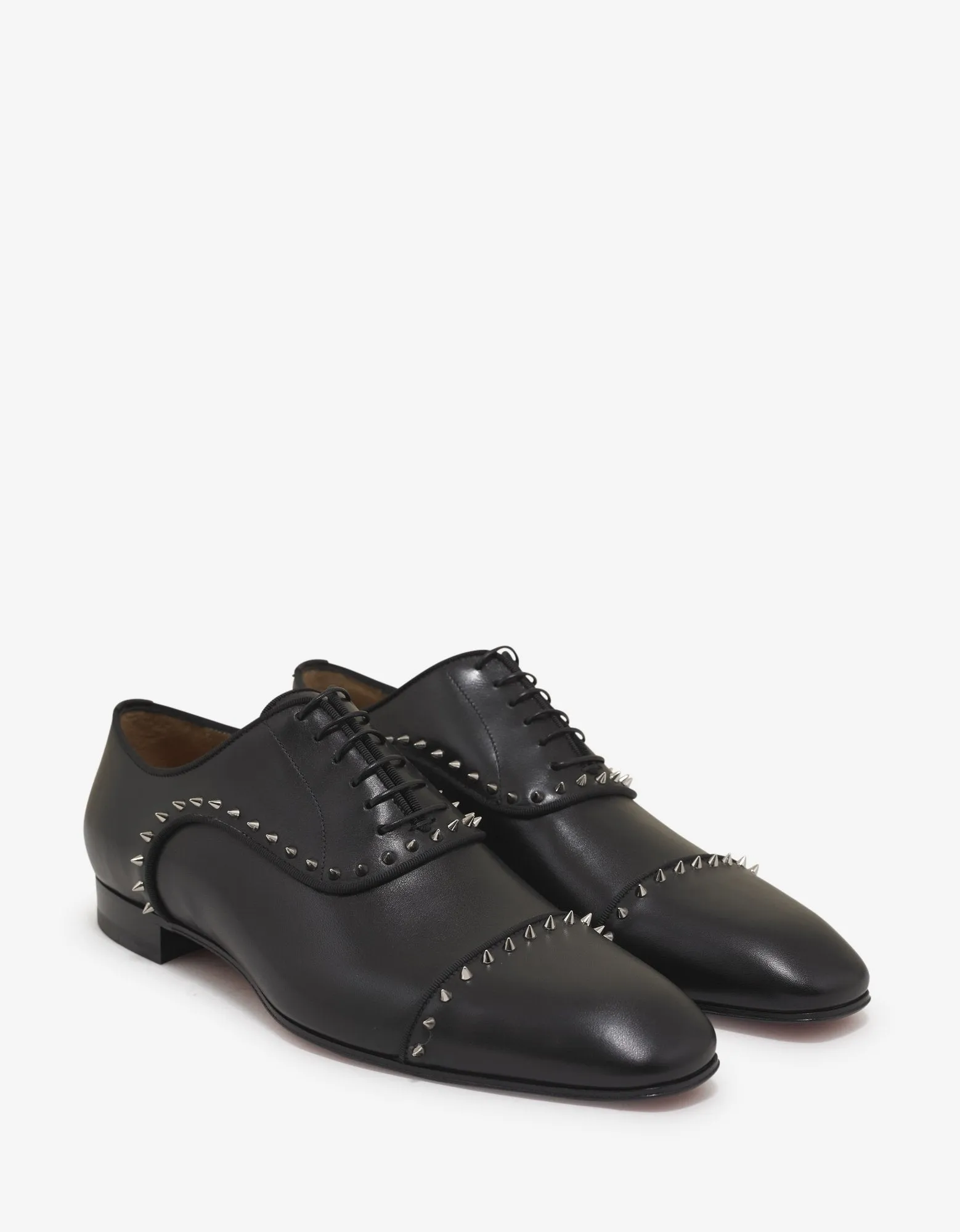 Eton Flat Black Leather Oxford Shoes