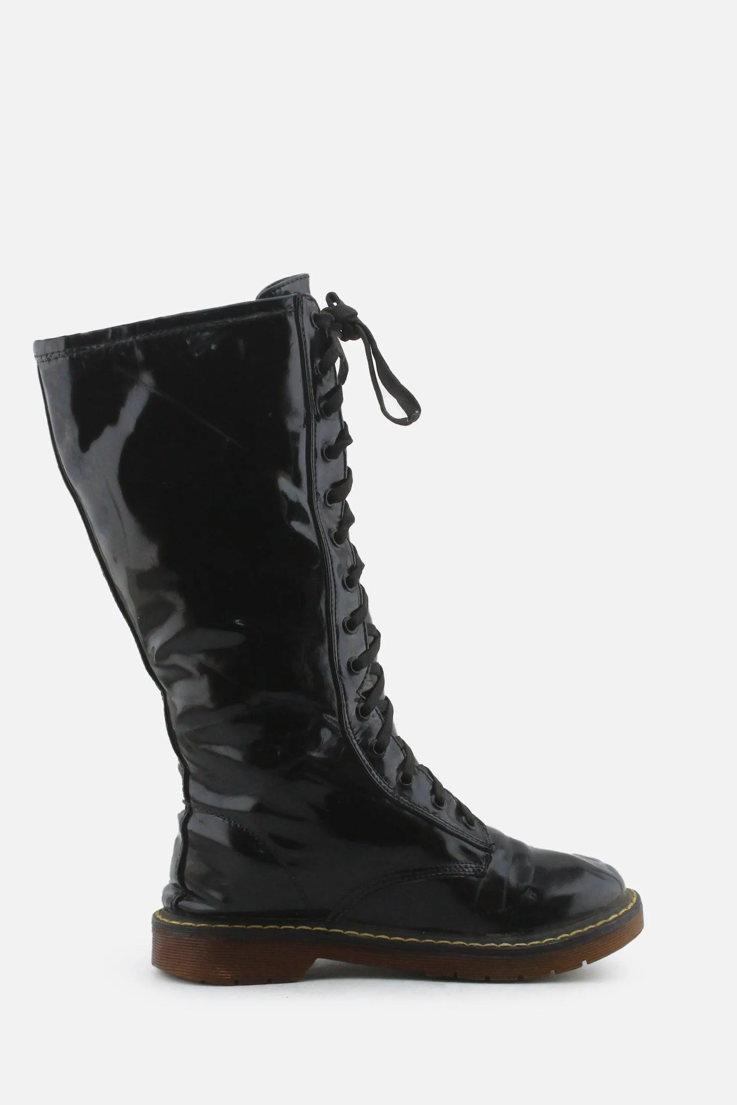 European Brand Zipper Laces Combat Long Boots | 100% Synthetic Leather