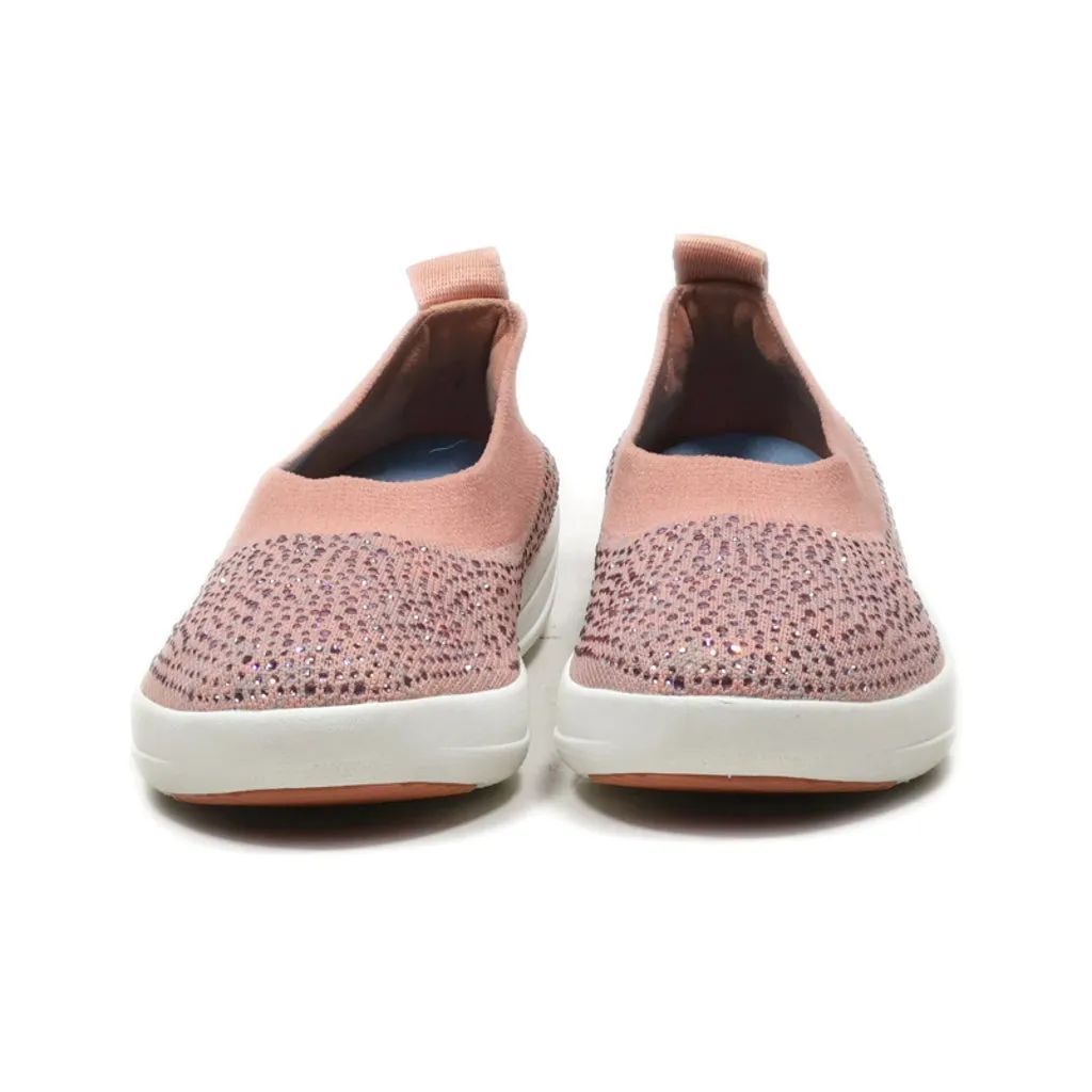 Fitflop Slip Ons Fabric Pink Colour For Women