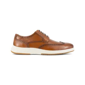 Flair Work Steel-Toe Wingtip Oxford Work Shoe Cognac