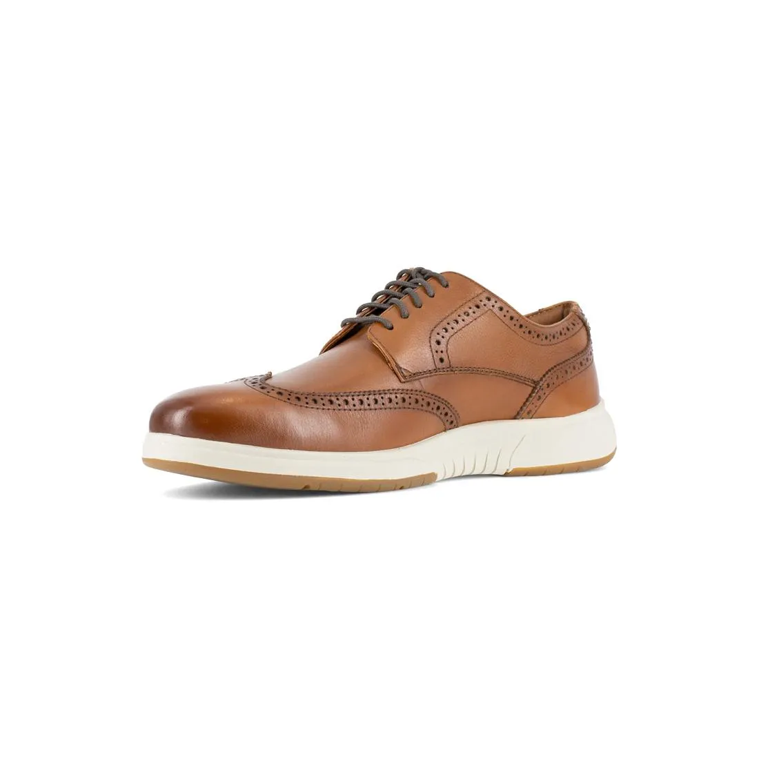 Flair Work Steel-Toe Wingtip Oxford Work Shoe Cognac