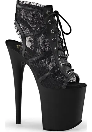 FLAMINGO-896LC [Black Lace] | PLATFORM BOOTS [PREORDER]