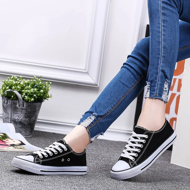 Flat-soled canvas shoes - Women's shoes