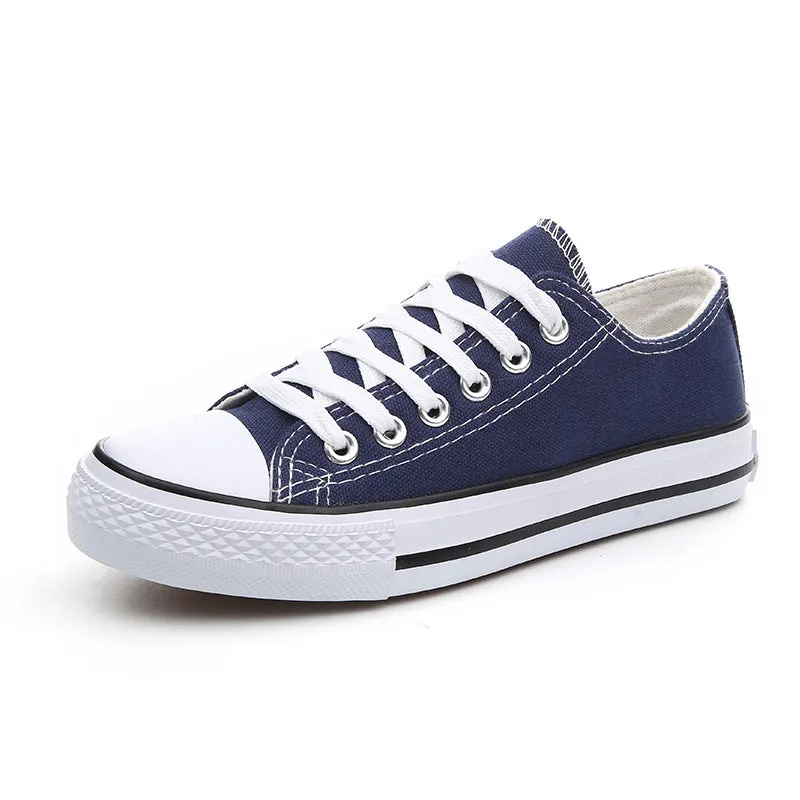 Flat-soled canvas shoes - Women's shoes