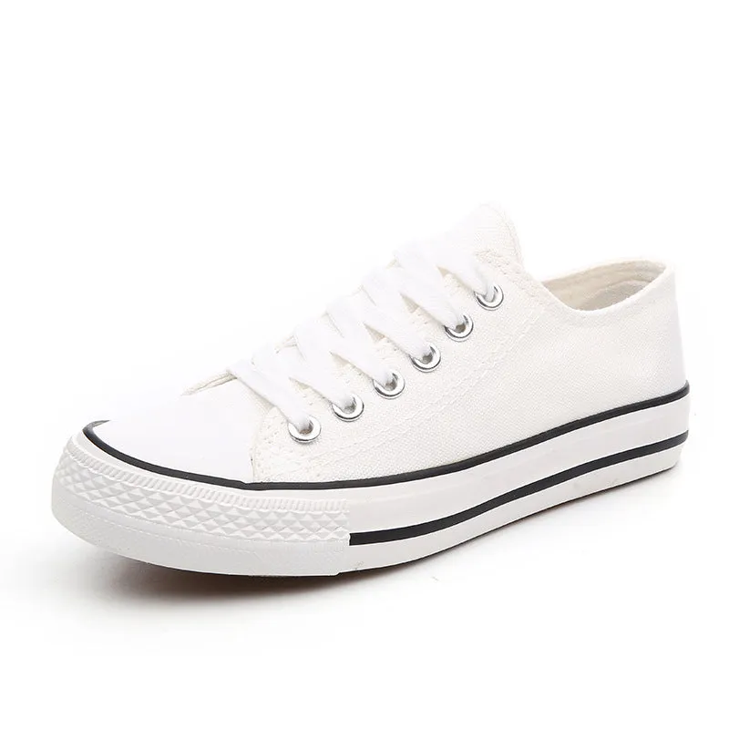 Flat-soled canvas shoes - Women's shoes