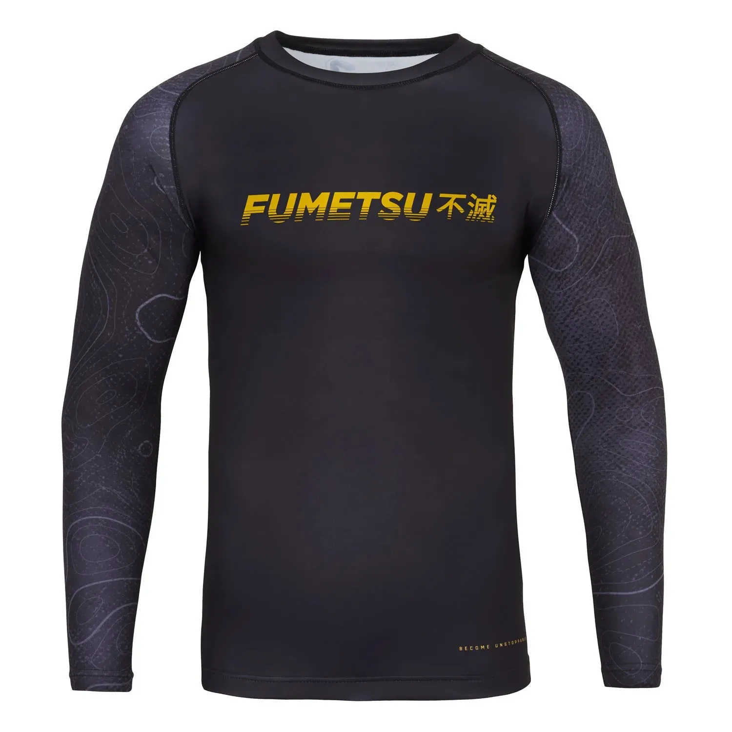 Fumetsu Arc Long Sleeve BJJ Rash Guard MMA Black