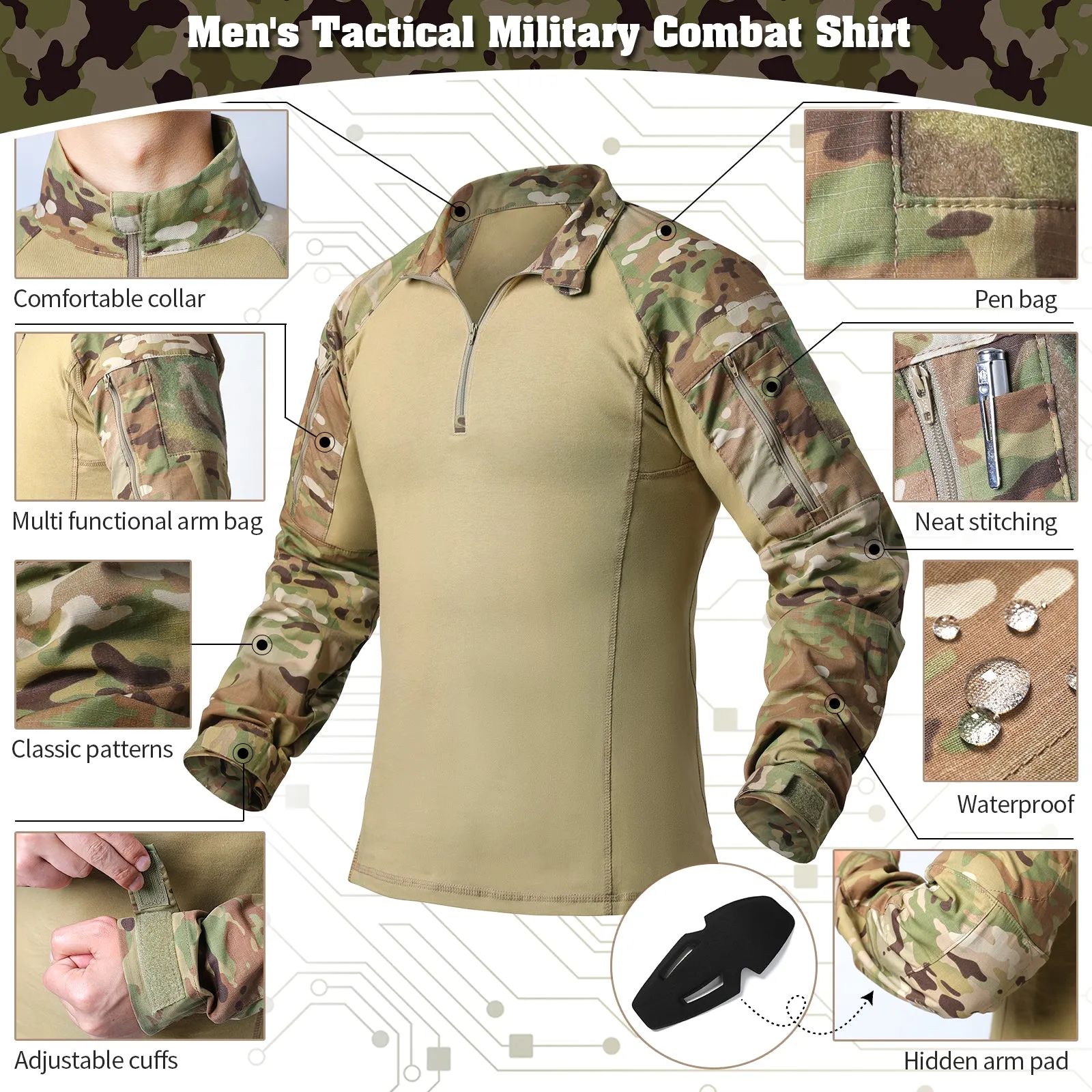 G4 Pro Rapid Assault Combat Shirt With Elbow Pads