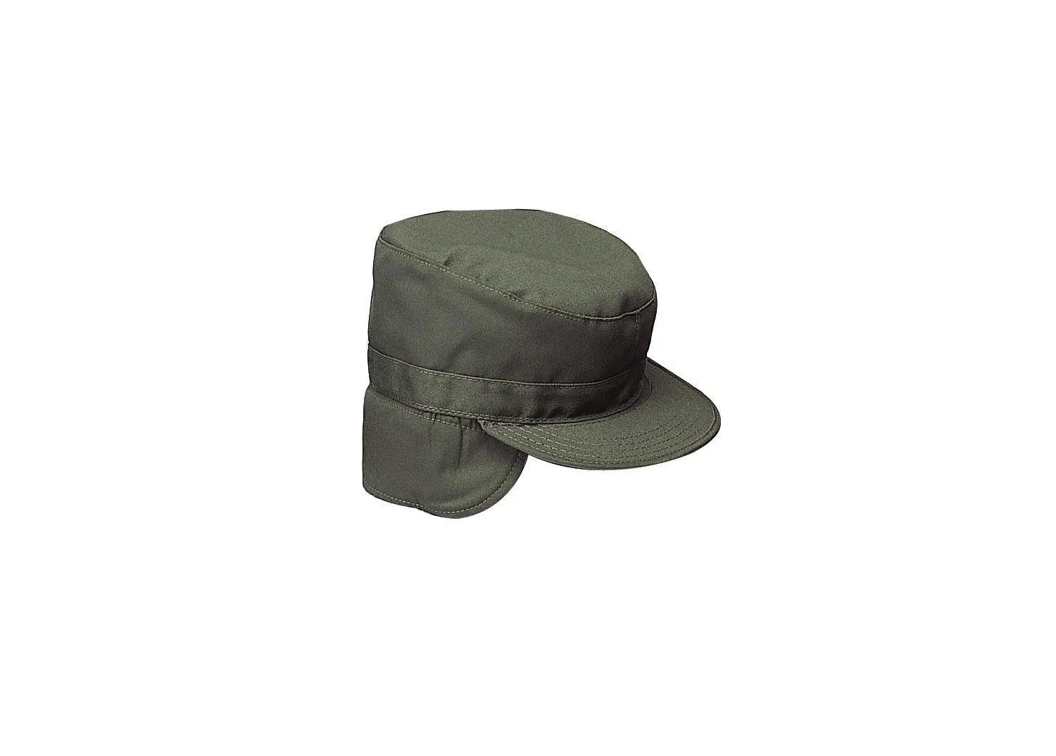 G.I. Type Combat Caps With Flaps - Olive Drab