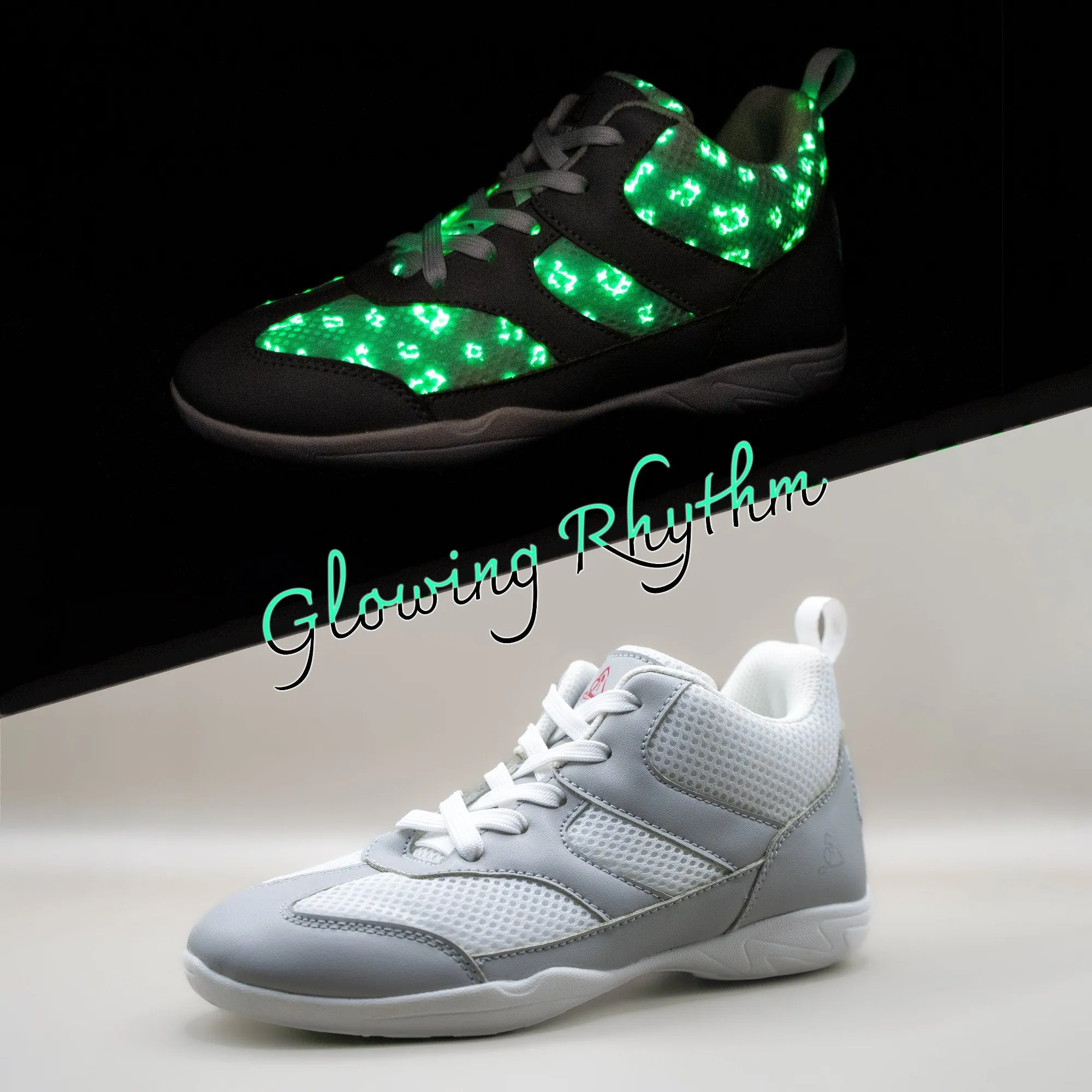 Glowing Rhythm Dance Sneakers - White