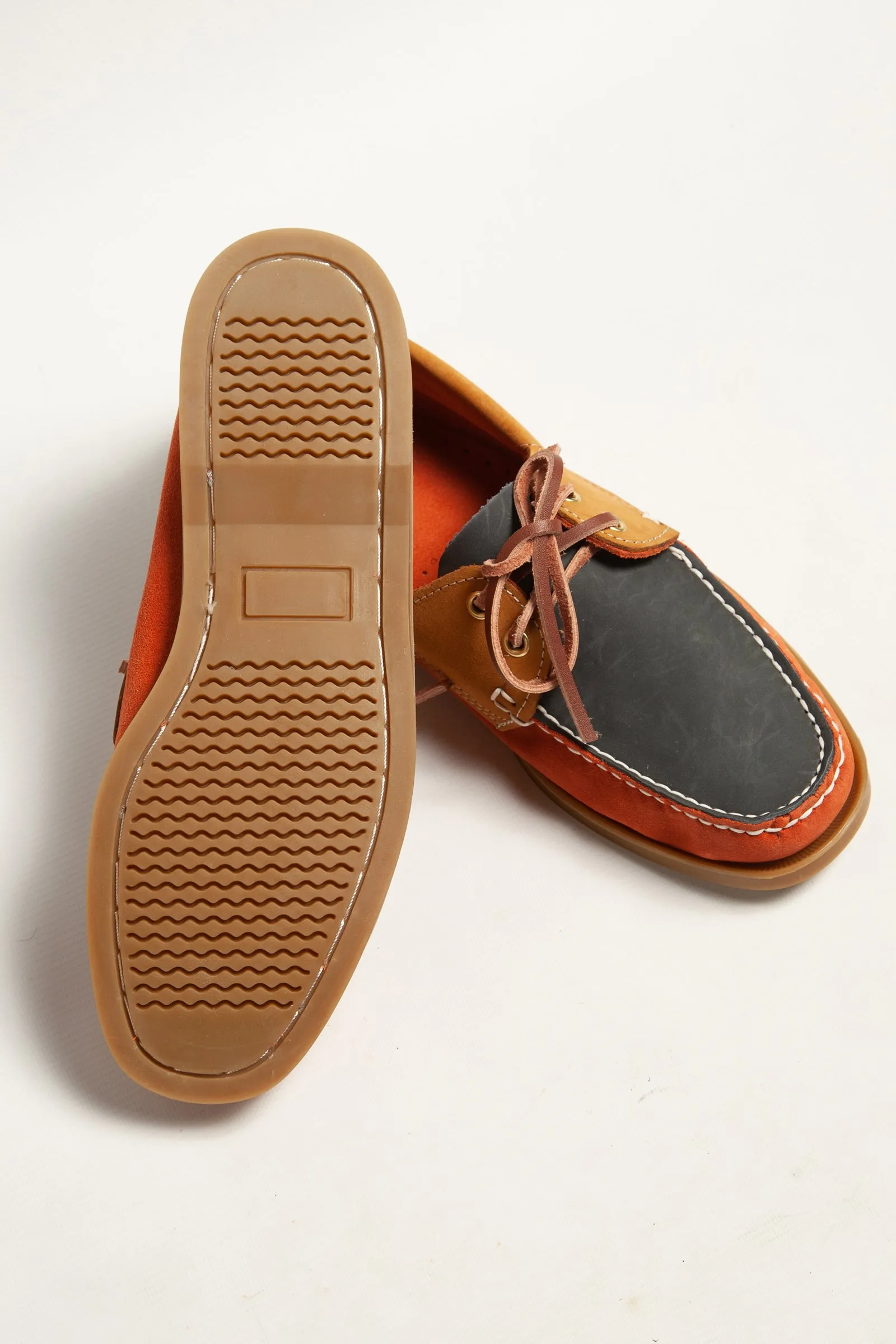 Goodcamp - Deck Loafer Shoes - Orange Multi