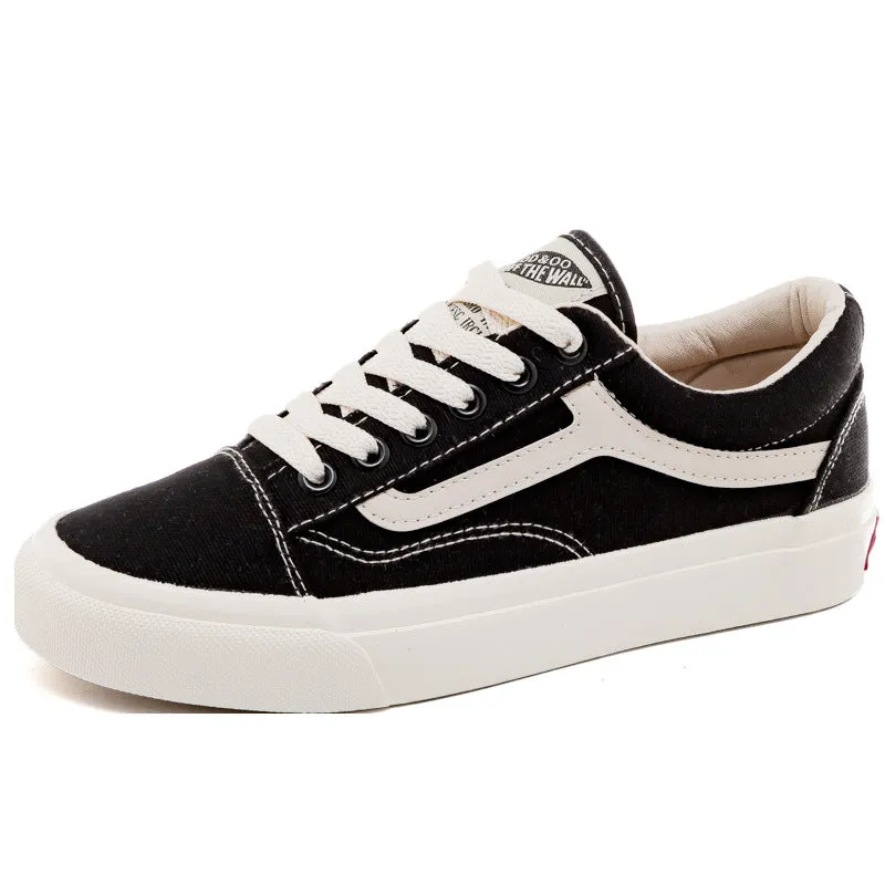 Graceful Classy Versatile Women's Black Fleece-lined Canvas Shoes