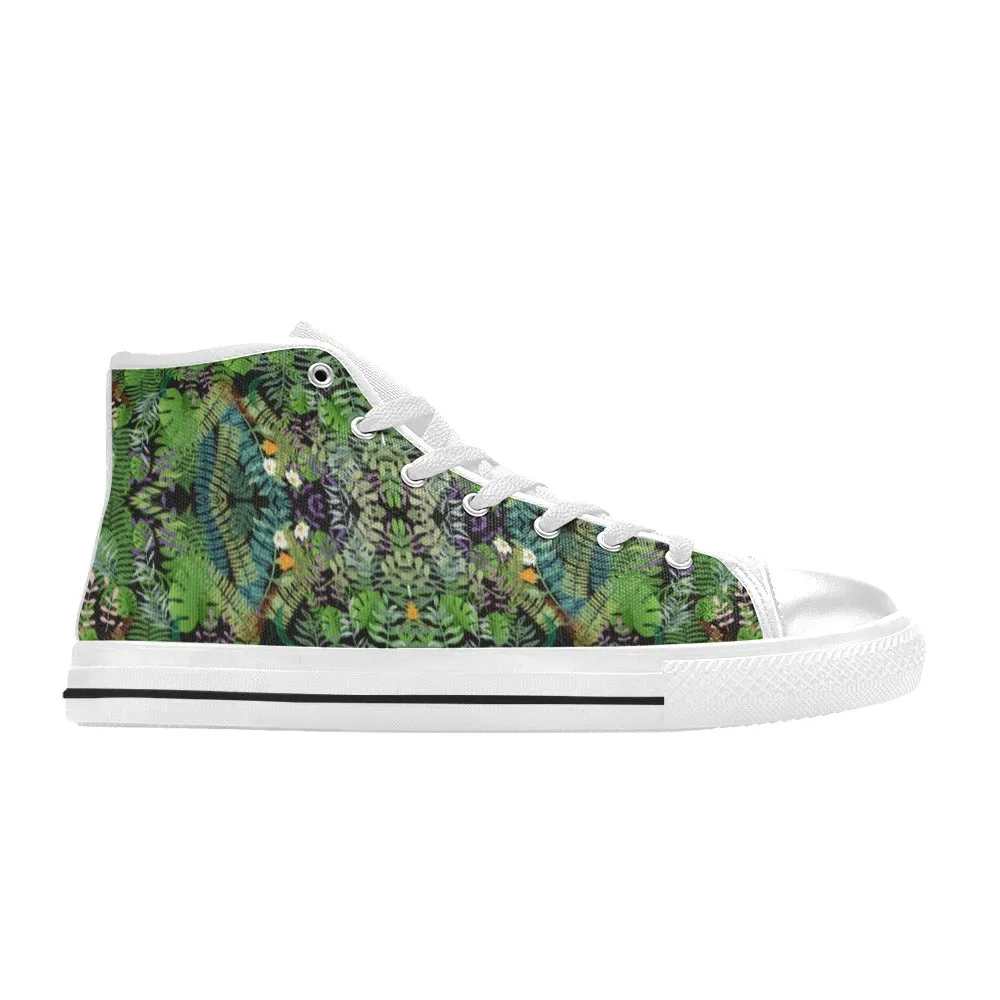 Graphic Jungle High Top Women's Shoes